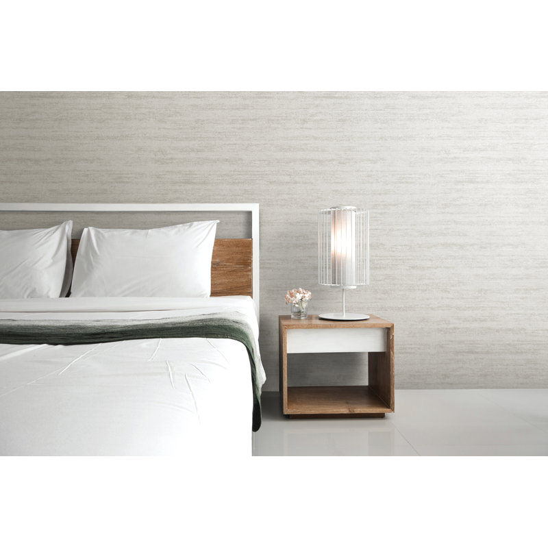 Urban Classics Collection Monti Horizontal Abstract Texture Wallpaper Roll, White