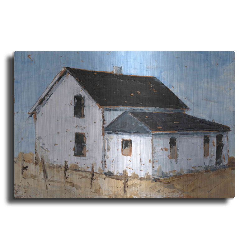 Abandonné à la ferme II par Ethan Harper - impression sans cadre sur métal, L 16 po x H 12 po