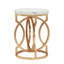Table de bout ronde avec plateau en faux marbre, table d'appoint moderne, table d'appoint
