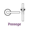 Classic Rosette Passage (Hall & Closet) with Manor Lever