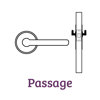 Passage Door Lever with Square Rosette Heavy Duty Solid Levers
