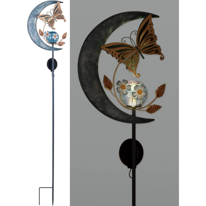 Lune bleue avec piquet solaire papillon