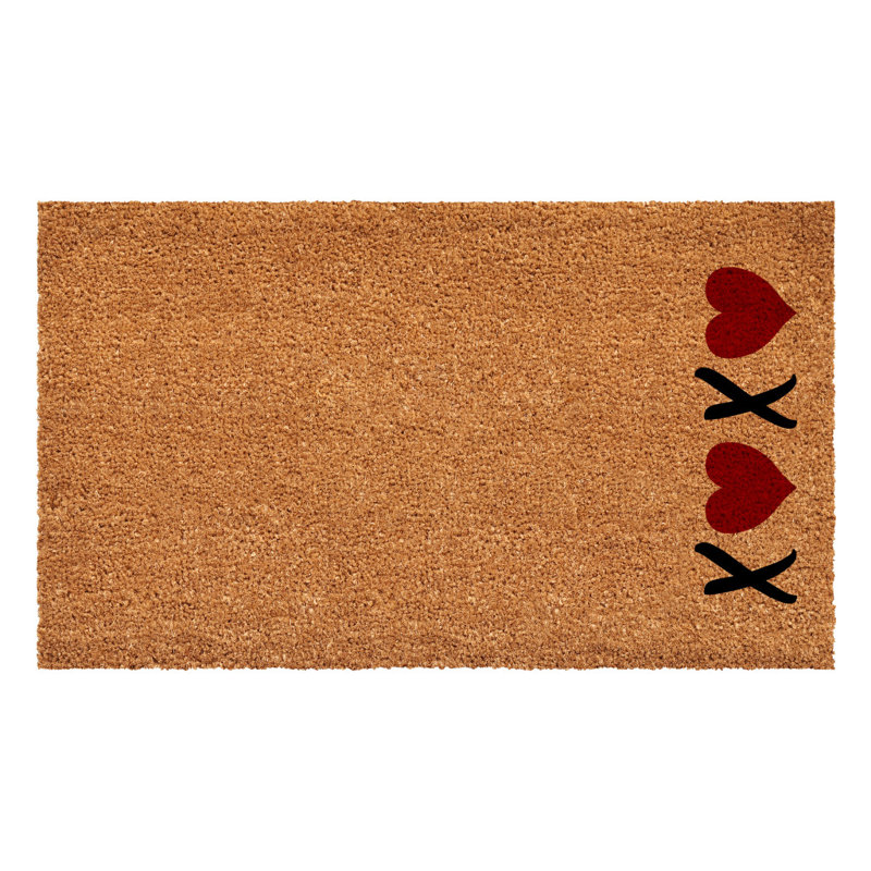 Tapis d'entrée rouge et noir 36 po x 72 po