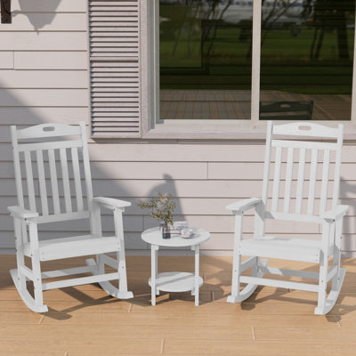 Plastic Rocking Adirondack Chair with Table