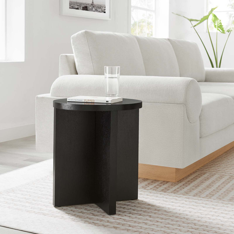 Modway Silas Solid Wood End Table, Black