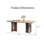 Table de salle à manger 5 pièces rectangulaire pour 4 personnes, table de salle à manger en pierre frittée 63 "avec 4 chaises unies-1058651664