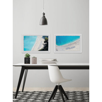 « blue water diptych », ensemble de 2 reproductions de photos encadrées