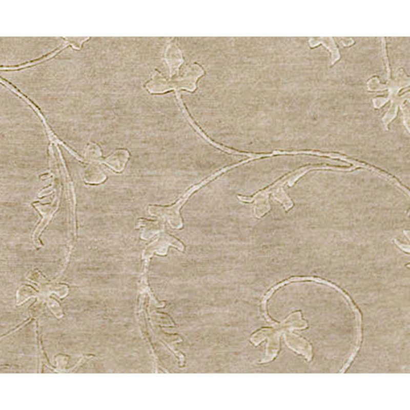 Tapis beige et ivoire de haute qualité noué à la main