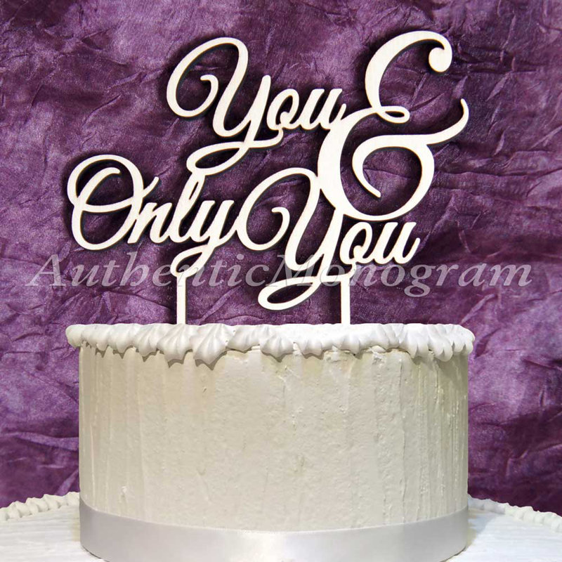 You and Always You Cake Topper, Paillettes dorées