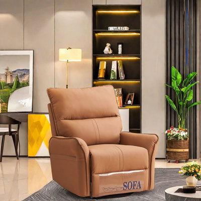 Fauteuil inclinable pivotant en similicuir Zanrickowsky