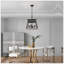Lustre suspendu de style industriel en pouces, conception de cage en métal moderne, lumière suspendue réglable pour différentes pièces
