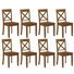 Bronxton 17" Wide Wooden Dining Chairs With Cross-Back Design