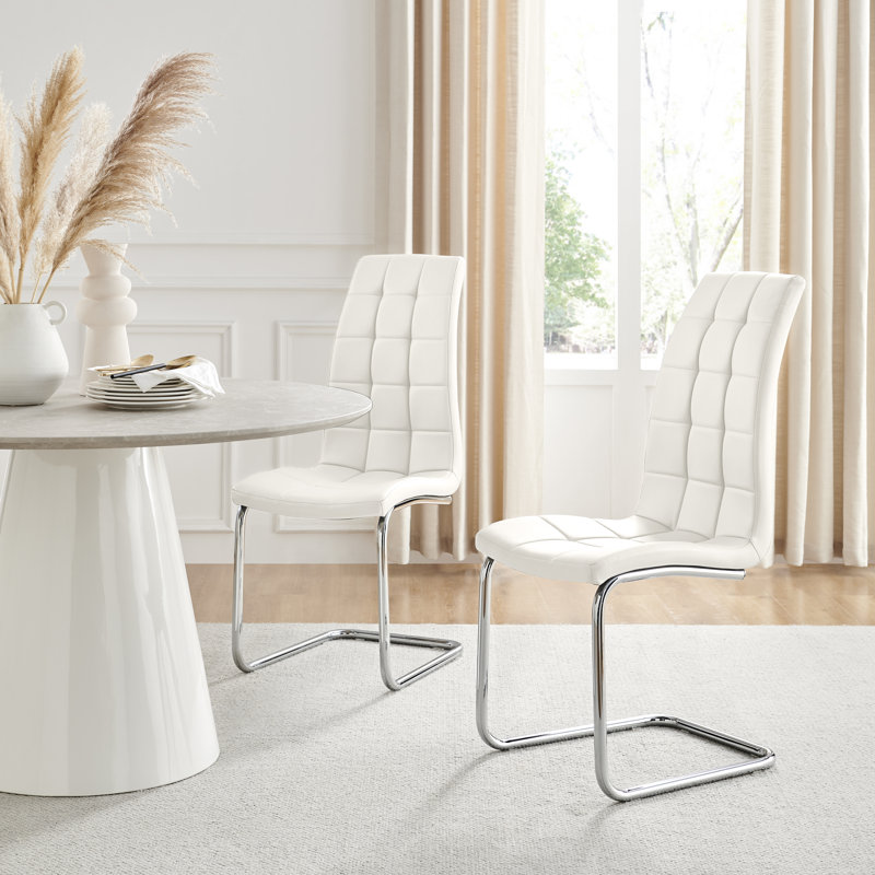 Chaises de salle à manger Eubanks, Blanc