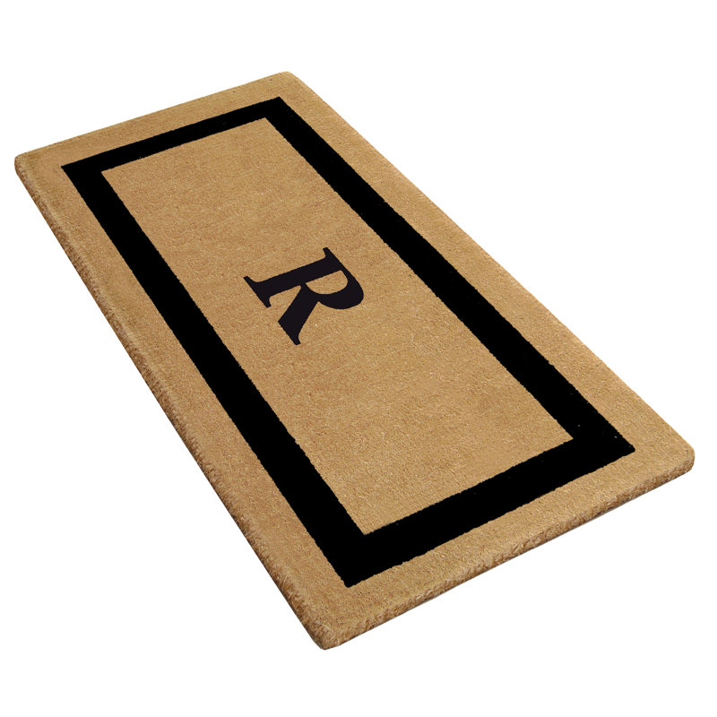 Tapis de porte antidérapant pour l'extérieur, L 24 po x L 57 po, Noir, R
