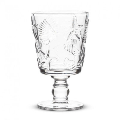 Shells & Starfish Stemmed Wine Glass