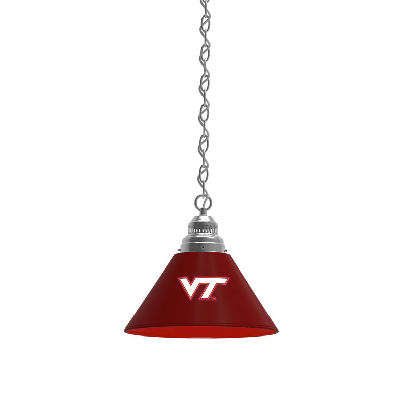 1 - Light Single Pendant, Virginia Tech Hokies, Chrome