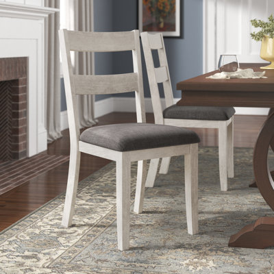 18.5'' H Upholstered Teak Side Chair