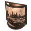 Knaresborough Glass 1 - Light Flush Mounted Sconce