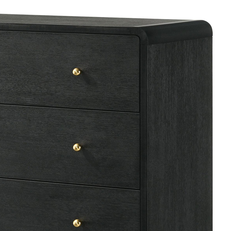 Commode 5 tiroirs noire