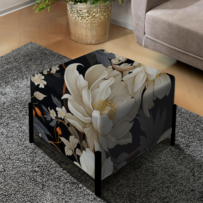 Rupani - Repose-pieds carré floral
