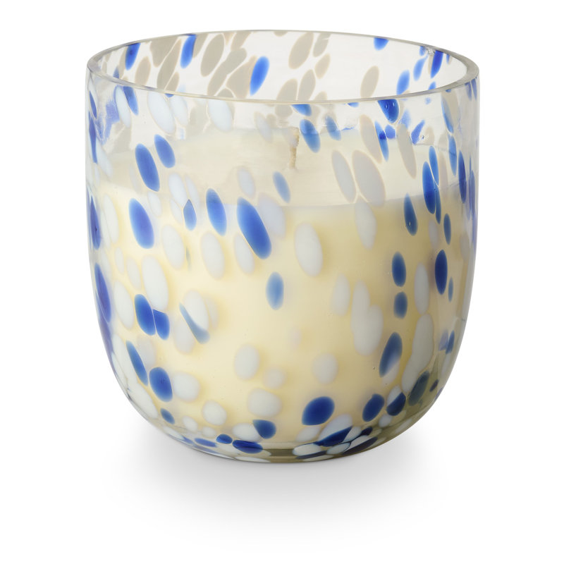 Bougie parfumée sous le soleil, Bleu / crème / transparent