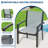 4-Piece Outdoor Patio Conversation Set with Loveseat, 2 Chairs & Tempered Glass Coffee Table, All-Weather Textilene Fabric & Metal Frame for Backyard, Poolside or Garden-1571998608