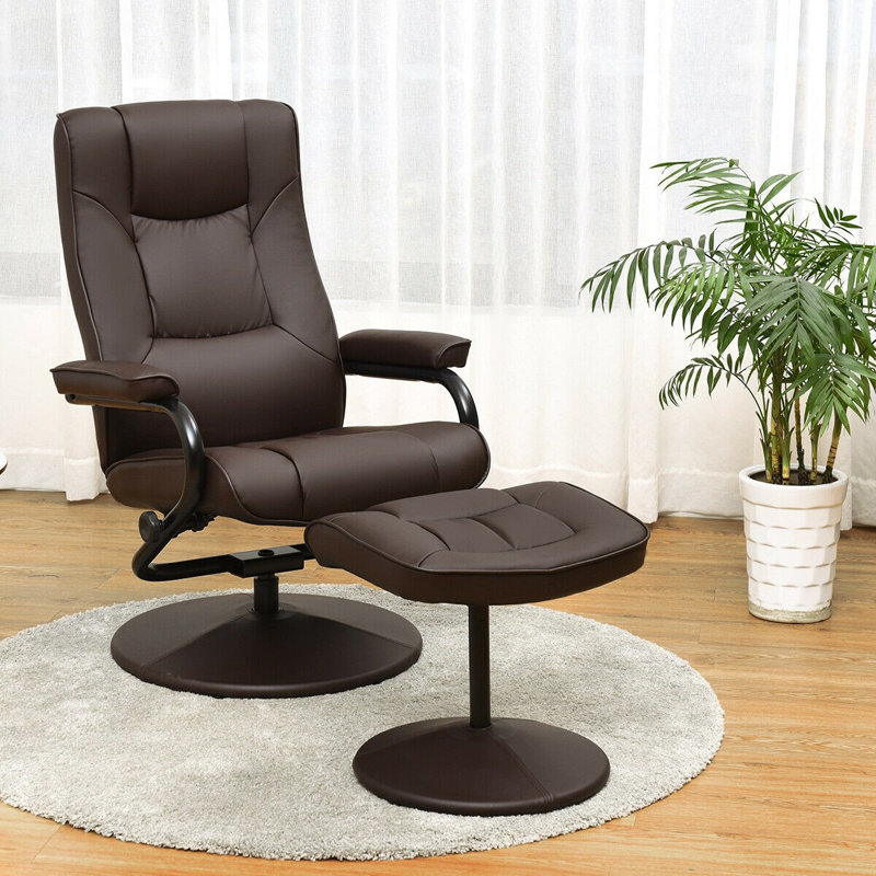 Fauteuil inclinable pivotant l 19,5 po Caide, Brun