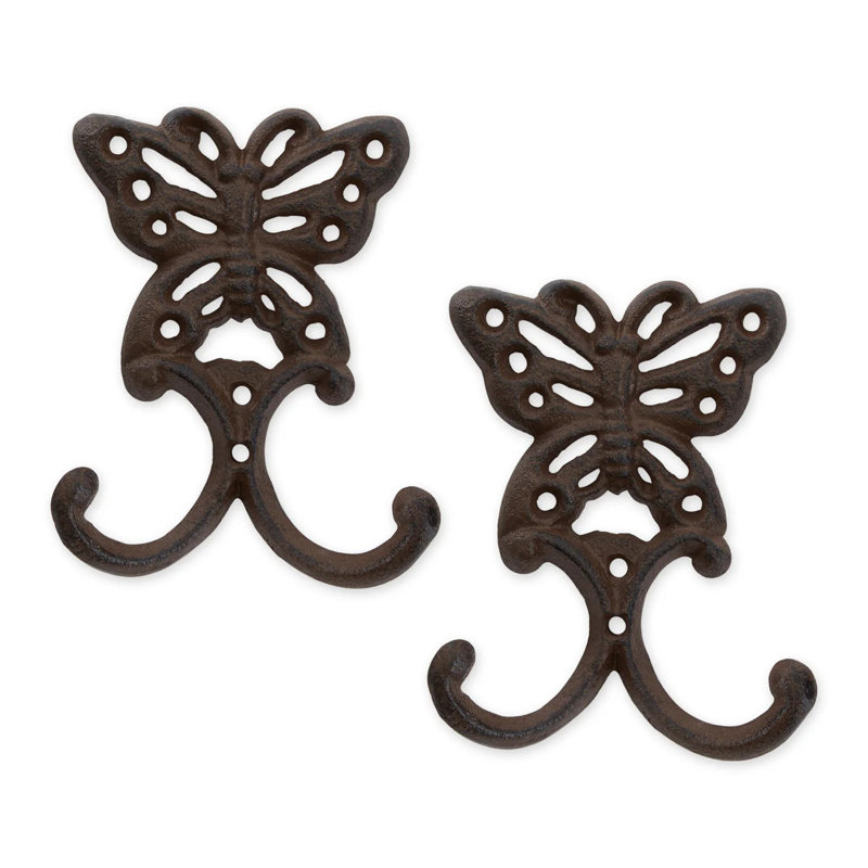 Ensemble de crochets muraux papillon / 2