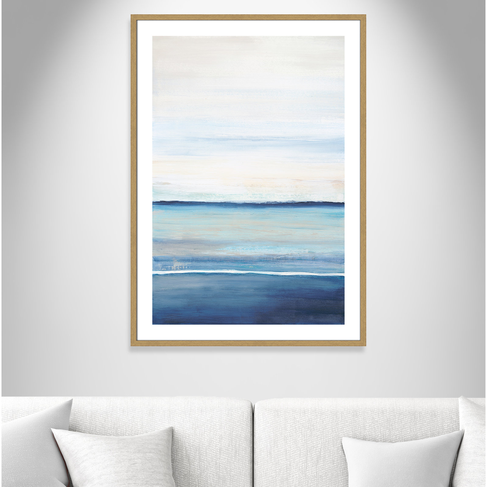 Emmit "Distant Whispers" Print by Filippo Ioco, Beige Wood Framed Paper, 41.5" H x 29.5" W x 0.75" D