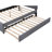 Acquaviva Linen Upholstered Platform Bed With Headboard And Trundle, Bed Frame-1441858550