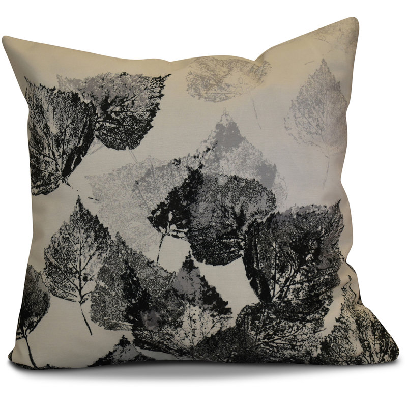 Flipping For Fall Floral Reversible Throw Pillow, Black, 18" H x 18" W x 7" D
