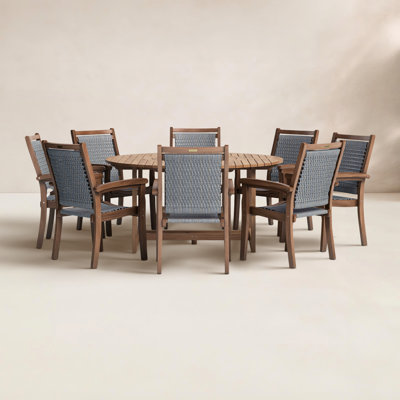 Fleur 63" Eucalyptus Patio Dining Set