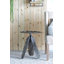 Table d'appoint 16,9 x 16,9 x 19,7 feuilles, finition argent antique