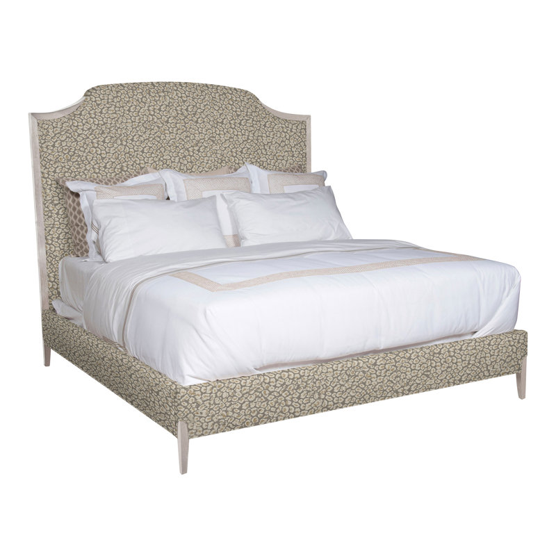 Lillet Upholstered Bed, Dove Gray, Kimoni Natural, No