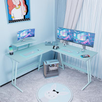 Kids Desk, Vogel S 100 Cm X 50 Cm Navy Blue, Desk With Shelf, Small Desk 