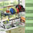 Over The Sink Drying Rack (Expandable Dimension) Snap-On Design 2 Tier Large Dish Rack Kitchen Count Organization and Storage