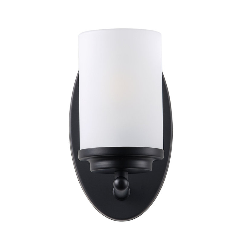 1-Matte black dimmable glass wall lamp