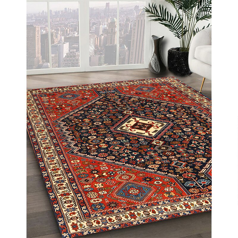 Cayden-Lee Oriental Indoor Rug, Round 5'