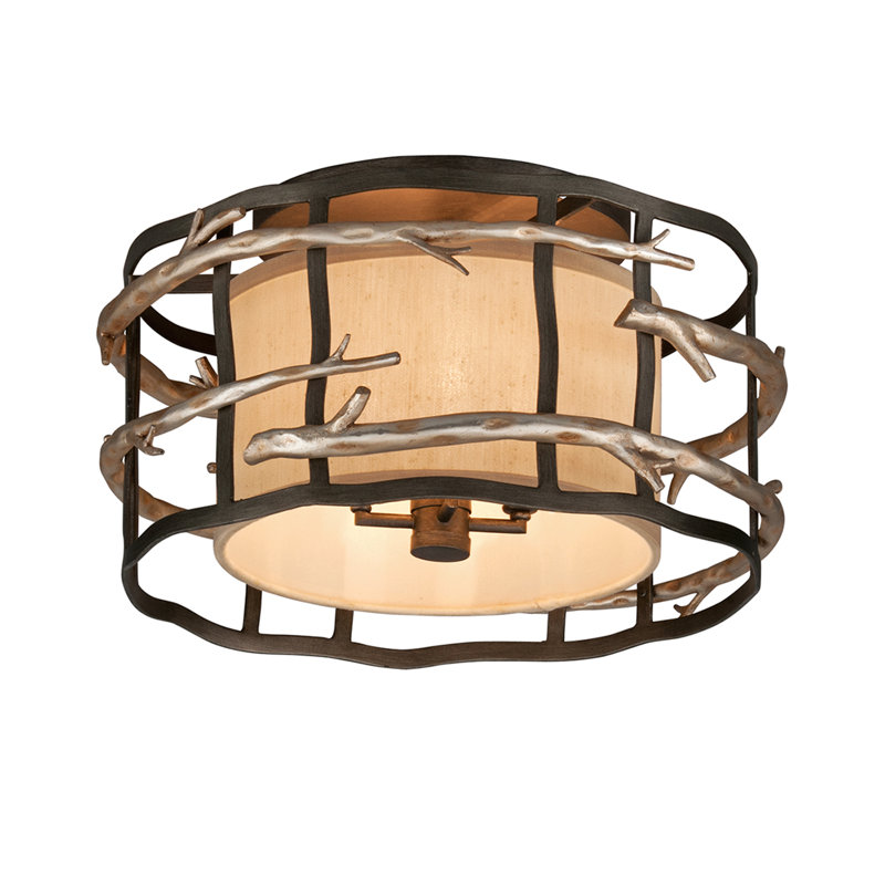 Adirondack Fabric Semi Flush Mount