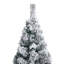 Arbre de Noël artificiel vert, blanc, PVC gris, acier, plastique multicolore-759345578