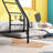 Heavy Duty Twin-Over-Full Metal Bunk Bed, Easy Assembly With Enhanced Upper-Level Guardrail, Black-1963982634