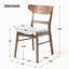 Ensemble de 2 chaises de salle à manger - siège rembourré, pieds en bois d'hévéa-703705238