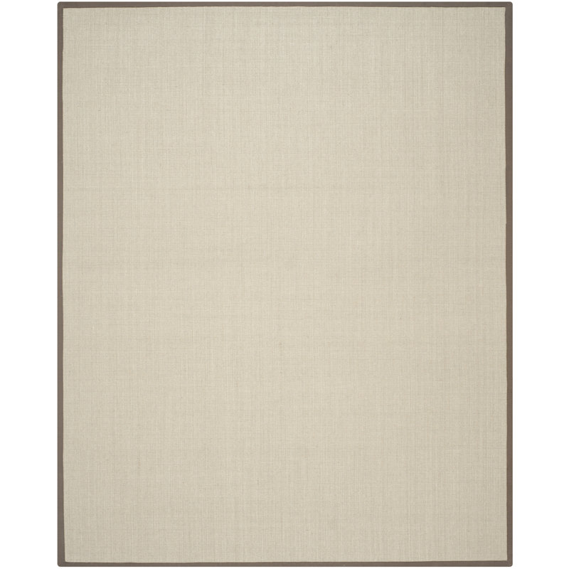 Tapis taupe en sisal tissé à la machine erroll, Rectangle 2 pi 6 po x 4 pi