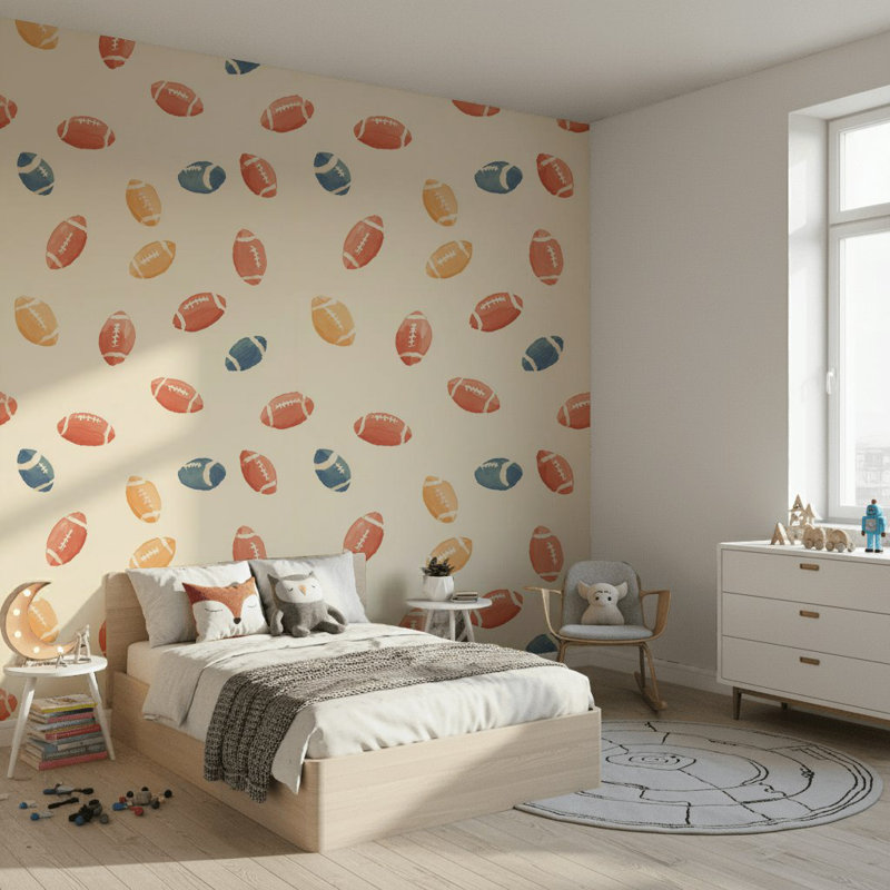 Rouleau de papier peint football mural