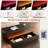 Modern Rectangular Coffee Table With Led Lights, 2 Drawers And Open Storage Shelf-544163486