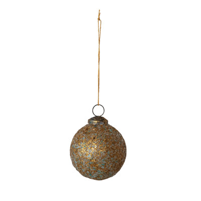 Teal & Glass Mosaic Ball Ornament