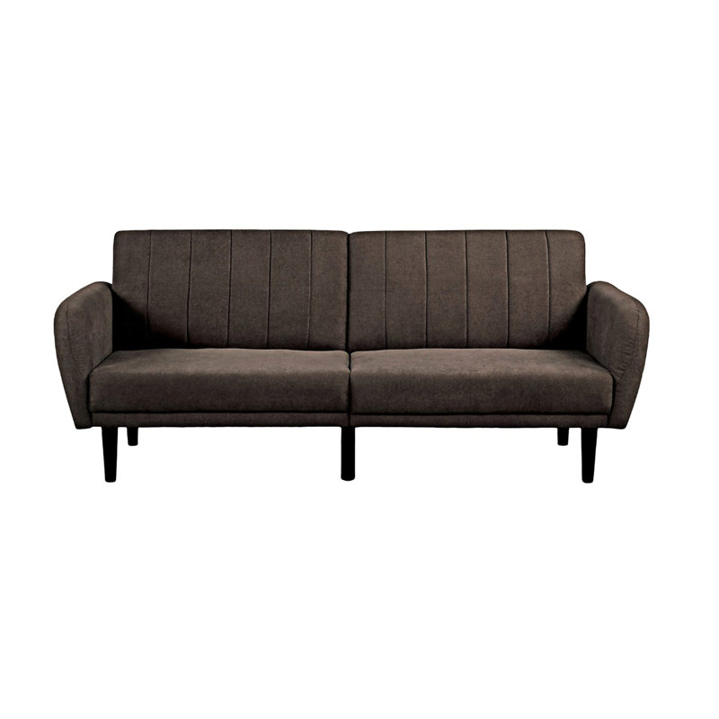 Convertible en lit futon avec USB, Brun