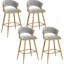 25.2 Inch Modern Velvet Counter Stool With Gold Accents, Ergonomic Design & Plush Seat For Kitchen Island & Bar-407788149