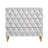 Metallic Silver And Champagne 3-Drawer Console Cabinet
