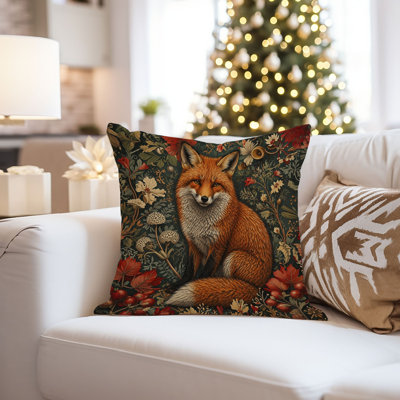Housse de coussin animaux animaux animaux William Morris - Fox